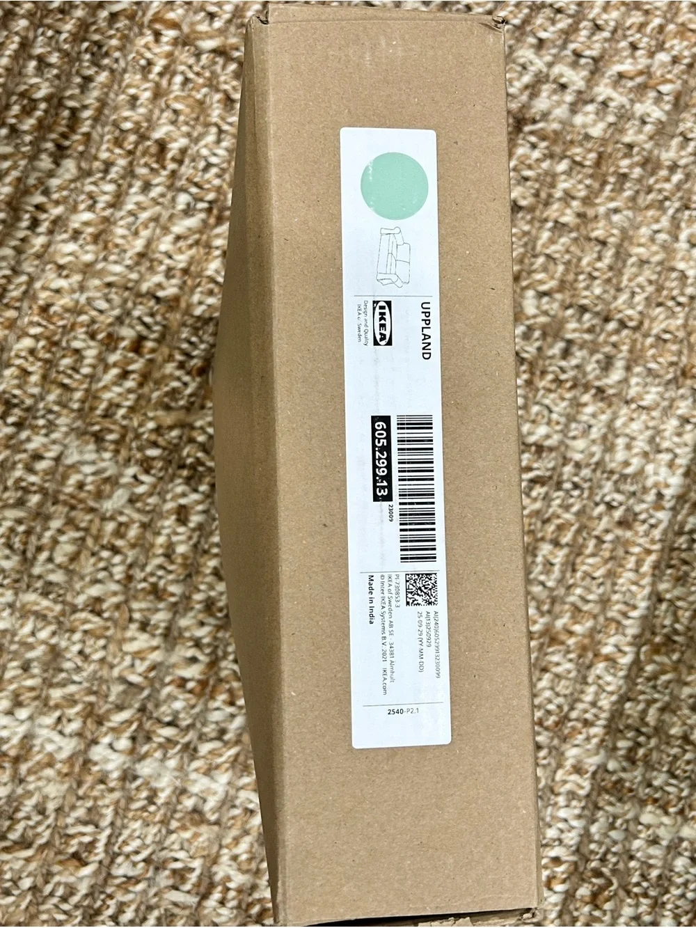 UPPLAND Sage Green Loveseat Slipcovered by IKEA